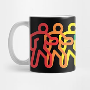 Rainbow Gay Pride Men In Motion Mug